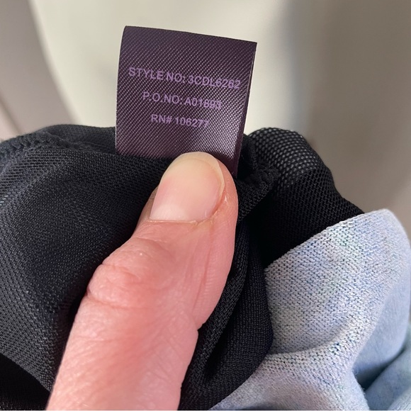 Hale Bob designer cold shoulder blue green detail dress - Picture 11 of 12